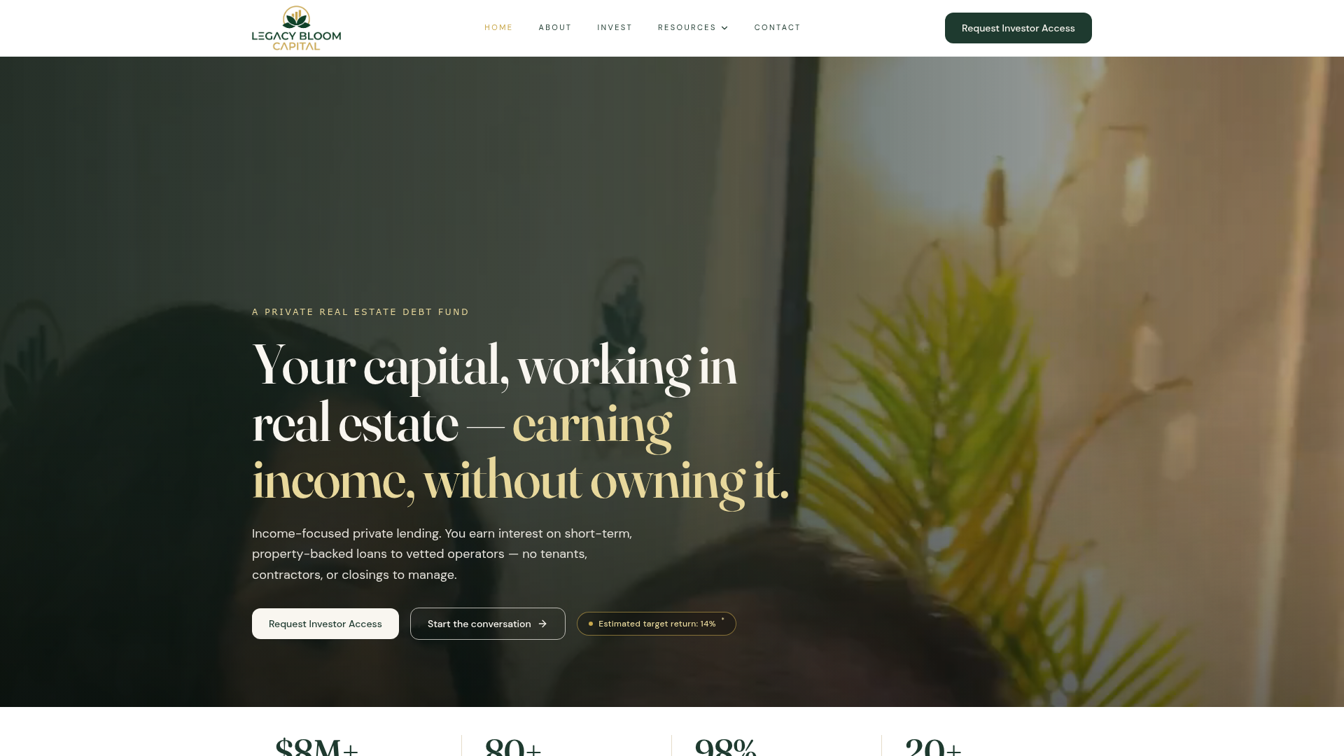 Legacy Bloom Capital website preview